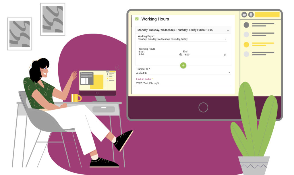 Scenario defining working hours Scenario defining working hours