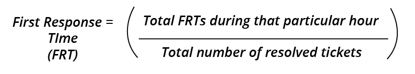 FRT Formula - customer satisfaction FRT Formula - customer satisfaction
